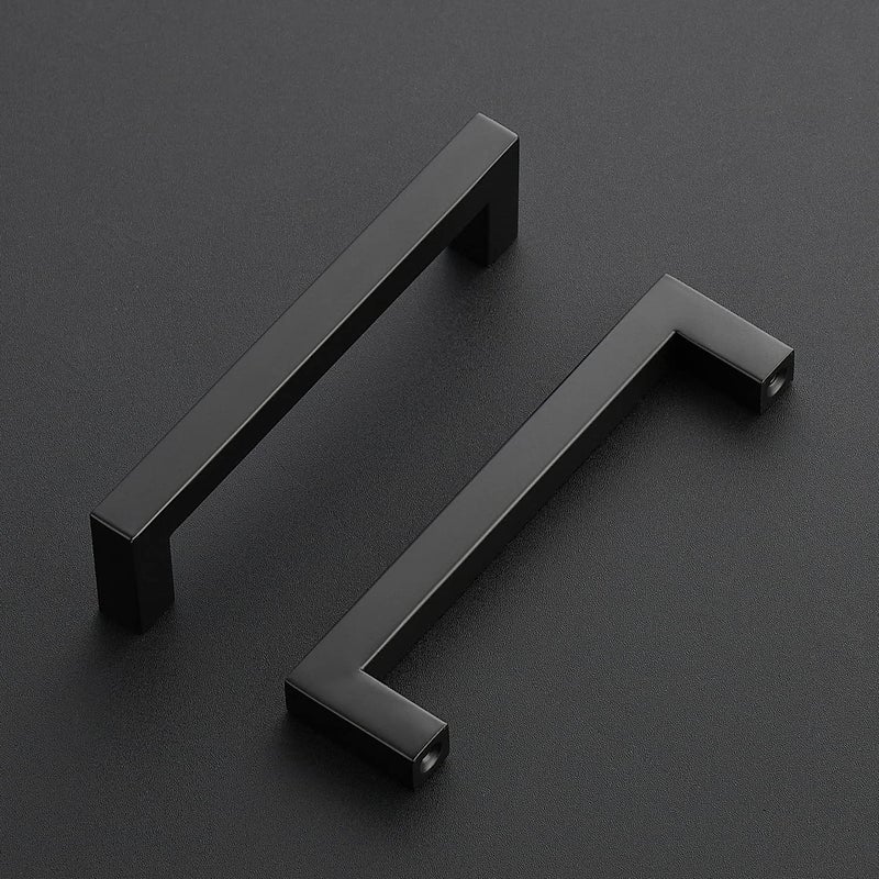 HomeExpert Home Expert Square Cabinet Pulls 30 Pack 5 Inch Matte Black Cabinet Handles Kitchen Hardware for Cupboard - Image 2